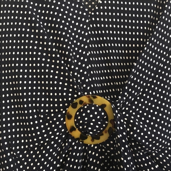 New Topshop Navy Blue V Neck Dress Long Sleeve 6 - Picture 2 of 7